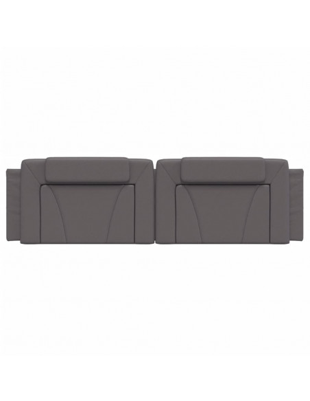 Cuscino Testiera Grigio 180 cm in Similpelle