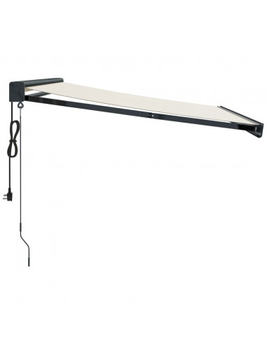 Tenda da Sole Retrattile Crema 3,5x2,5 m in Tessuto e Alluminio