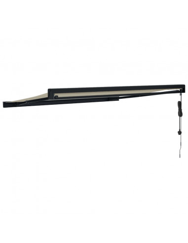 Tenda da Sole Retrattile Crema 3,5x2,5 m in Tessuto e Alluminio