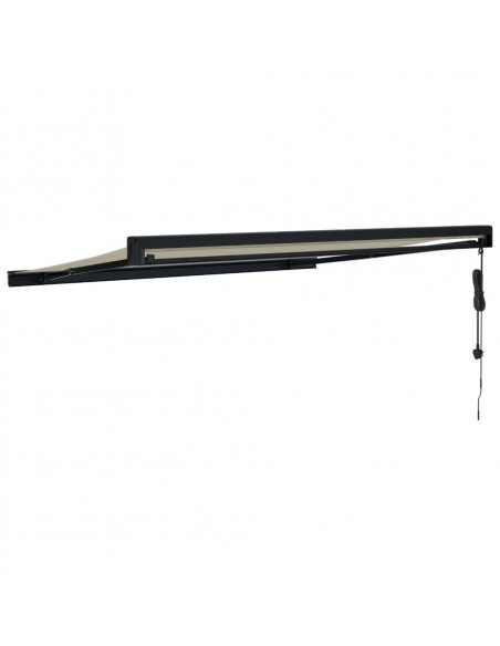 Tenda da Sole Retrattile Crema 3,5x2,5 m in Tessuto e Alluminio