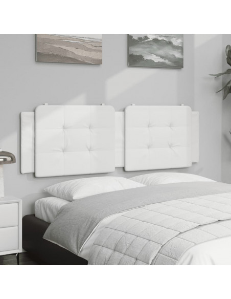 Cuscino Testiera Bianco 160 cm in Similpelle
