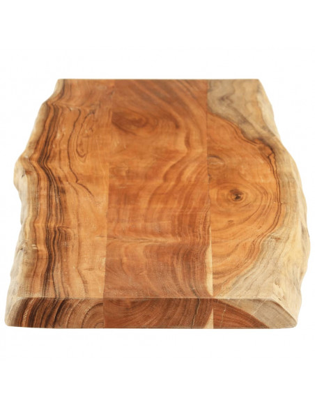 Piano Tavolo 180x40x3,8 cm Rettangolare Legno Acacia Bordi Vivi