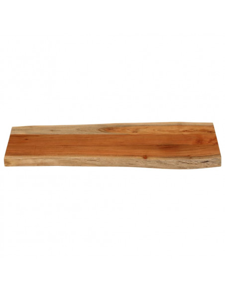 Piano Tavolo 90x40x3,8 cm Rettangolare Legno Acacia Bordi Vivi