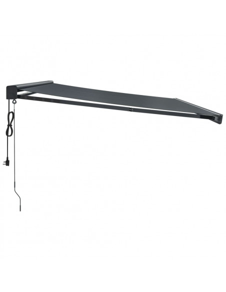 Tenda da Sole Retrattile Antracite 4x3 m in Tessuto e Alluminio