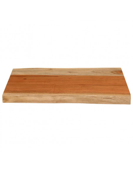 Piano Tavolo 60x40x3,8 cm Rettangolare Legno Acacia Bordi Vivi