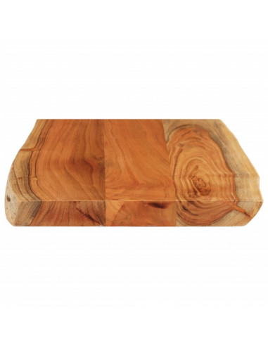 Piano Tavolo 60x40x3,8 cm Rettangolare Legno Acacia Bordi Vivi