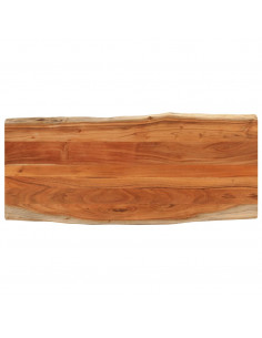 Piano Tavolo 140x60x2,5 cm Rettangolare Legno Acacia Bordi Vivi