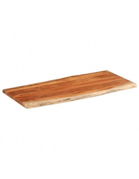 Piano Tavolo 140x60x2,5 cm Rettangolare Legno Acacia Bordi Vivi