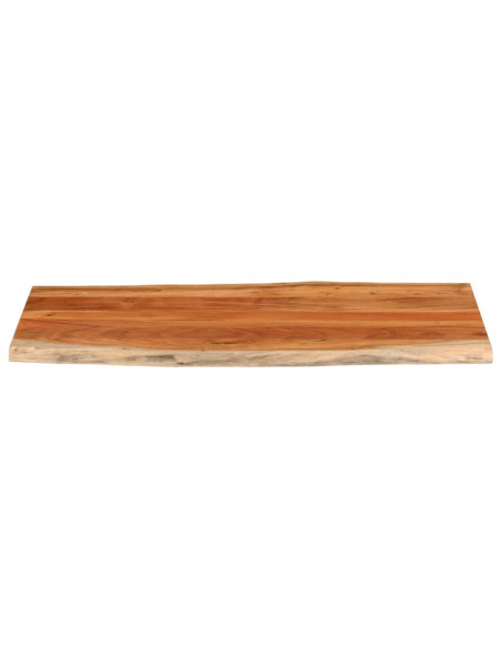 Piano Tavolo 140x60x2,5 cm Rettangolare Legno Acacia Bordi Vivi