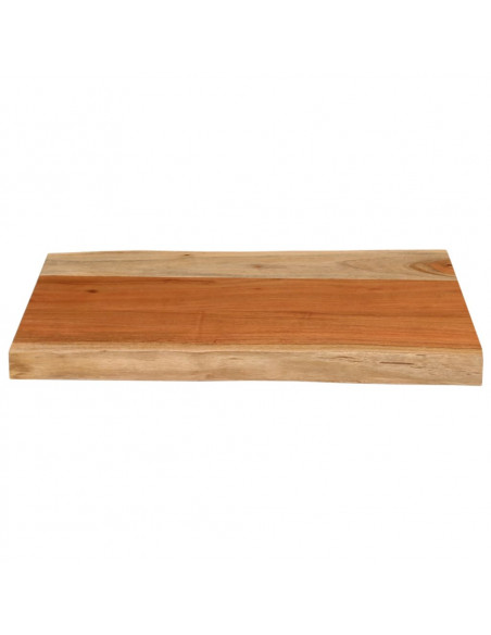 Piano Tavolo 50x40x3,8 cm Rettangolare Legno Acacia Bordi Vivi