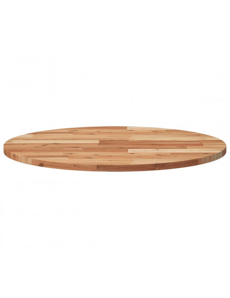 Piano Tavolo Rotondo Ø70x2 cm in Legno Massello di Acacia
