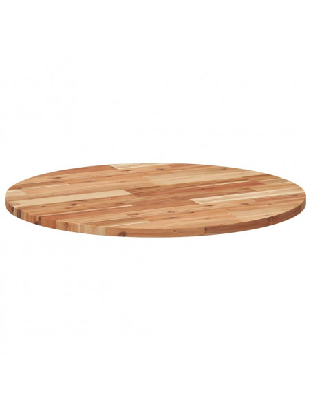 Piano Tavolo Rotondo Ø70x2 cm in Legno Massello di Acacia