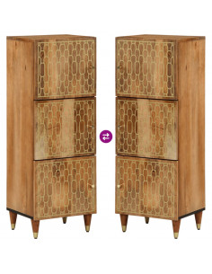 Credenza 40x33x110 cm in Legno Massello di Mango 2