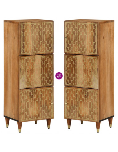 Credenza 40x33x110 cm in Legno Massello di Mango