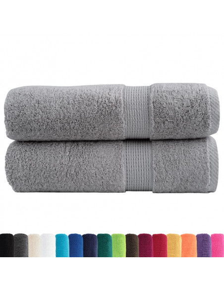 Asciugamani Premium 2 pz Oro 50x100 cm 600gsm 100% Cotone