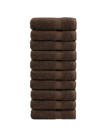 Asciugamani per Sauna 10 pz Grigi 50x100 cm 600gsm 100% Cotone