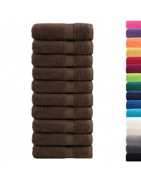 Asciugamani per Sauna 10 pz Grigi 50x100 cm 600gsm 100% Cotone