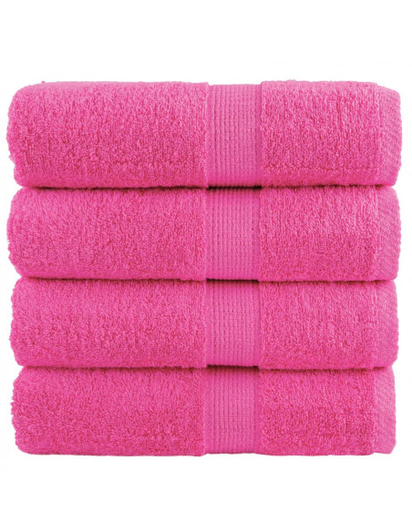 Asciugamani per Ospiti 4 pz Rosa 30x50 cm 600 gsm 100% Cotone