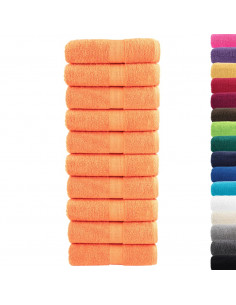 Asciugamani Ospiti 10 pz Arancioni 30x50cm 600 g/m² 100% Cotone 2