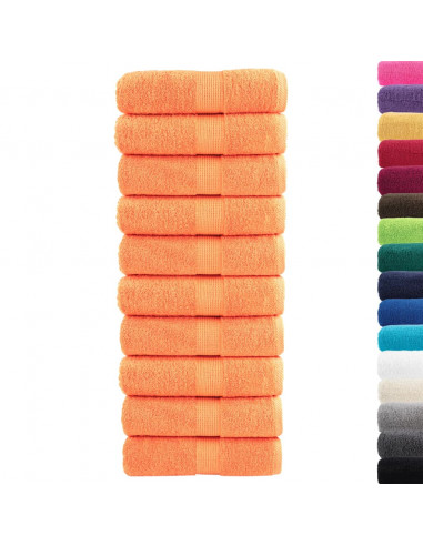 Asciugamani Ospiti 10 pz Arancioni 30x50cm 600 g/m² 100% Cotone