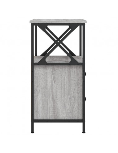 Comodini 2 pz Grigio Sonoma 34x35,5x70 cm in Legno Multistrato