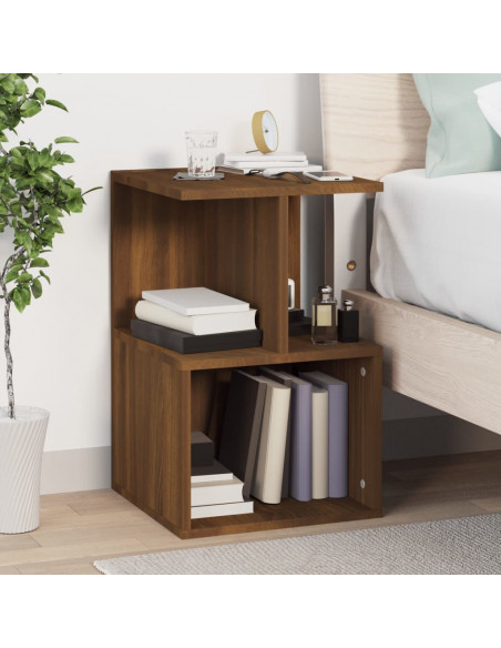 Comodini 2 pz Rovere Marrone 35x35x55 cm in Legno Multistrato