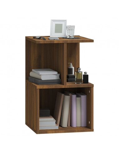 Comodini 2 pz Rovere Marrone 35x35x55 cm in Legno Multistrato