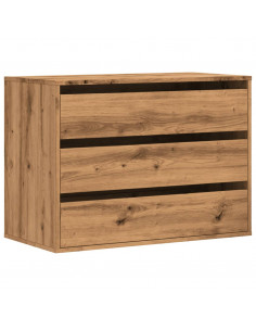 Cassettiera Angolare Rovere Artigianale 80x41x58cm Multistrato