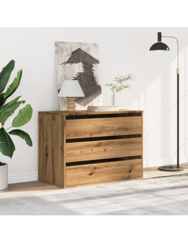 Cassettiera Angolare Rovere Artigianale 80x41x58cm Multistrato