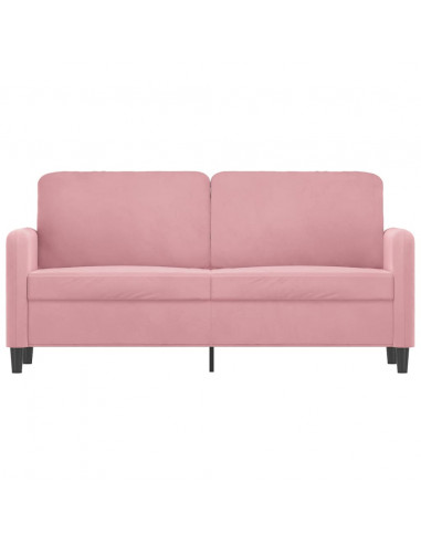 Divano a 2 Posti Rosa 140 cm in Velluto
