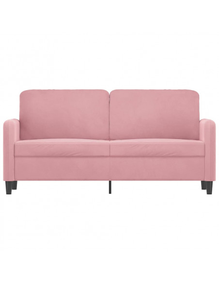 Divano a 2 Posti Rosa 140 cm in Velluto