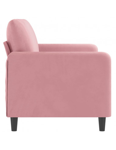 Divano a 2 Posti Rosa 140 cm in Velluto