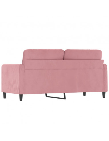 Divano a 2 Posti Rosa 140 cm in Velluto