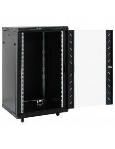 Armadietto di Rete 18U 19" IP20 Nero 60x60x100 cm 2