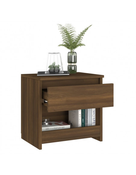 Comodini Rovere Marrone 2pz 40x30x39 cm Legno Ingegnerizzato