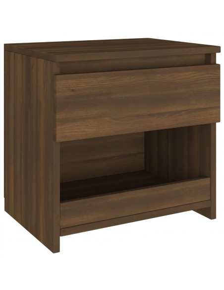 Comodini Rovere Marrone 2pz 40x30x39 cm Legno Ingegnerizzato