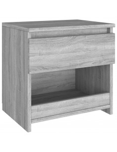 Comodino Rovere Grigio 40x30x39 cm Legno Ingegnerizzato