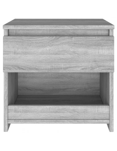 Comodino Rovere Grigio 40x30x39 cm Legno Ingegnerizzato