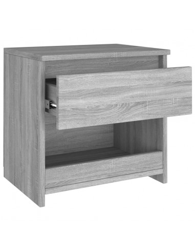Comodino Rovere Grigio 40x30x39 cm Legno Ingegnerizzato