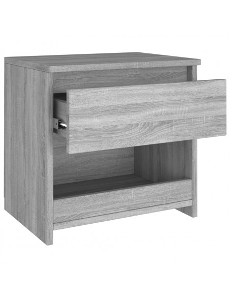 Comodino Rovere Grigio 40x30x39 cm Legno Ingegnerizzato