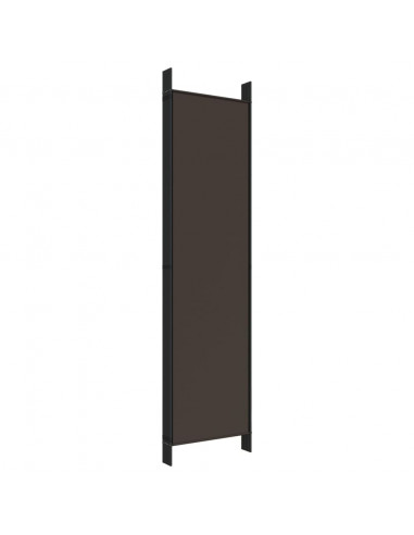 Divisorio a 6 Pannelli Marrone 300x200 cm in Tessuto