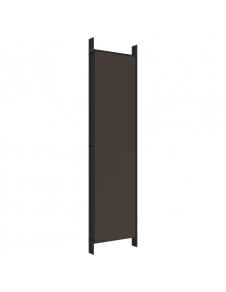 Divisorio a 6 Pannelli Marrone 300x200 cm in Tessuto