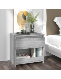 Comodini Rovere Grigio 2pz 40x30x39 cm Legno Ingegnerizzato 2