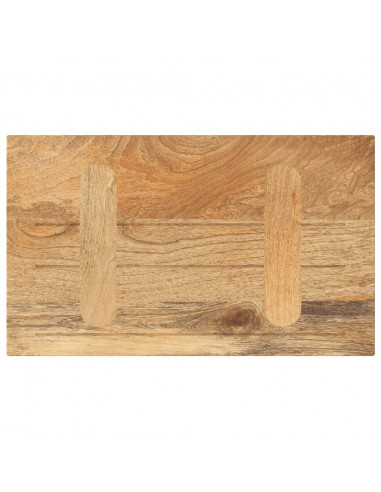 Piano per Tavolo 40x20x2,5cm Rettangolare Legno Massello Mango