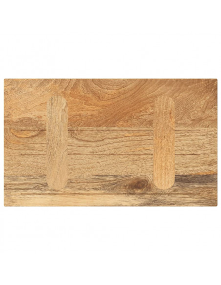 Piano per Tavolo 40x20x2,5cm Rettangolare Legno Massello Mango