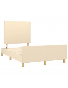 Giroletto con Testiera Crema 120x190 cm in Tessuto 2