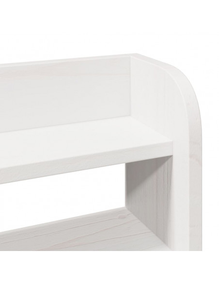 Letto senza Materasso Bianco 135x190 cm Legno Massello di Pino