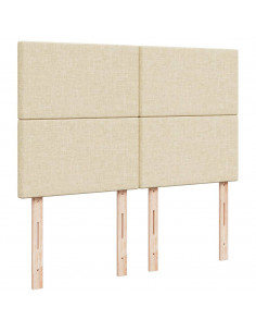 Giroletto a Molle con Materasso Crema 140x19 cm in Tessuto