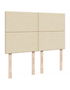 Giroletto a Molle con Materasso Crema 140x19 cm in Tessuto