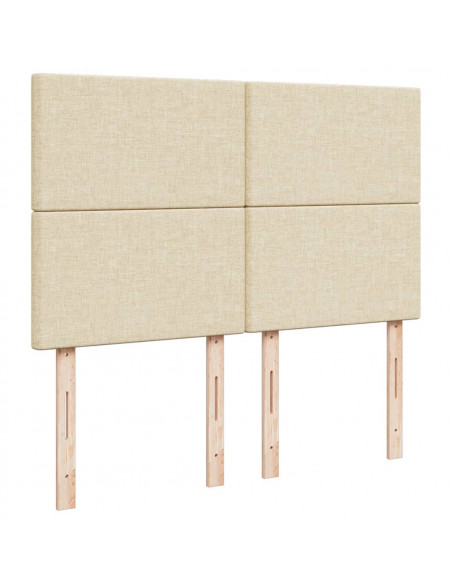 Giroletto a Molle con Materasso Crema 140x19 cm in Tessuto